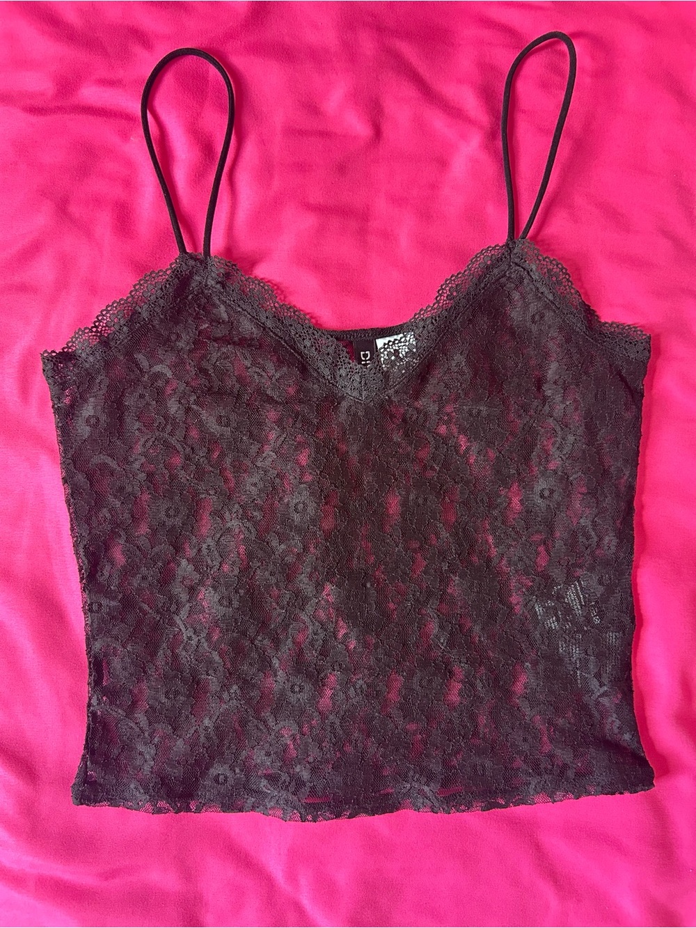 Black Lace Camisole Tank Top